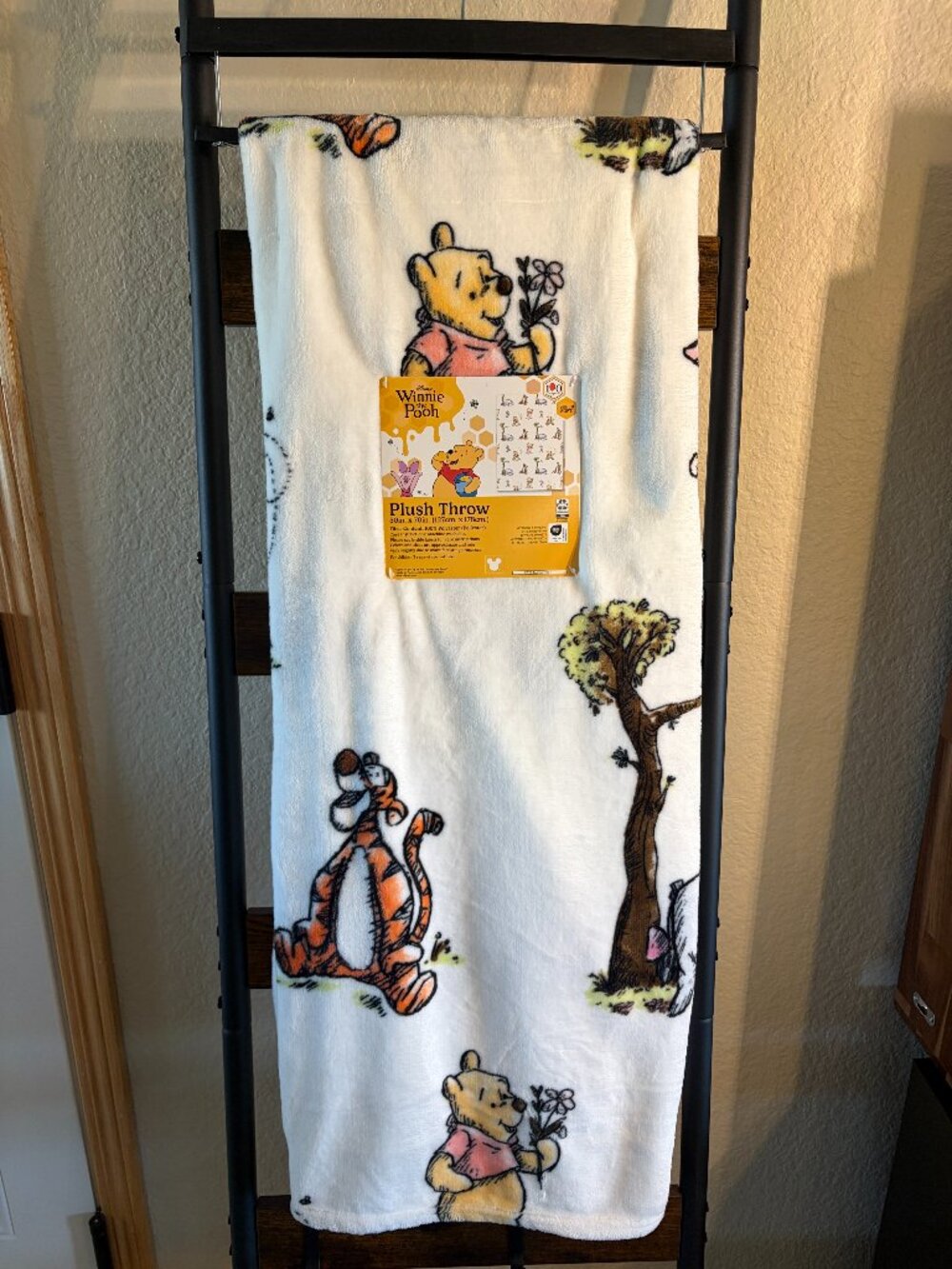 Disney Winnie the Pooh Plush Throw Blanket 50x70 Tigger Piglet Soft